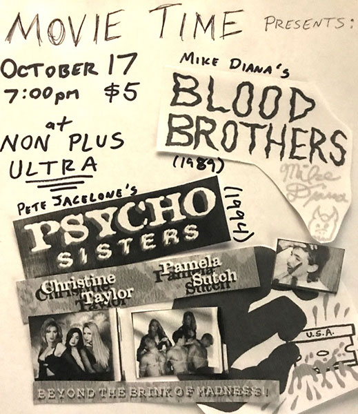Mike Diana's BLOOD BROTHERS screening at Non Plus Ultra