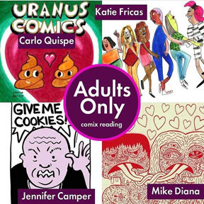 “Adults Only” comix reading with Mike Diana @ Printed Matter, NYC, Feb 7, 2020