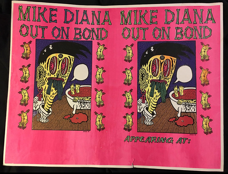 "Out On Bond" Rare Double Silkscreen Print by Mike Diana