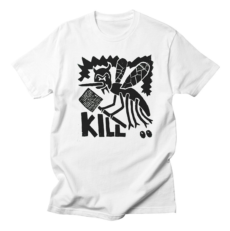 Kill Tshirt White by Mike Diana