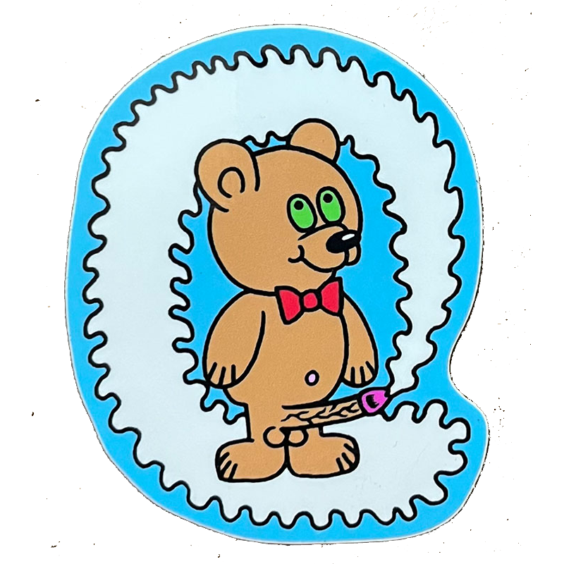 Cummie Bear Sticker by Mike Diana