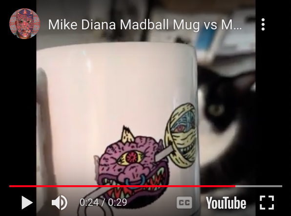 Mike Diana's Madball Mug Video on Youtube