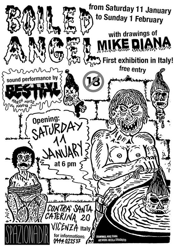 Mike Diana in Italy - BOILED ANGEL Exhibition