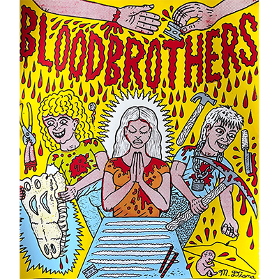bloodbrothers_printMD400 Blood Brothers Screen Print by Mike Diana, printed by Cult Pump (Copenhagen, 2026)