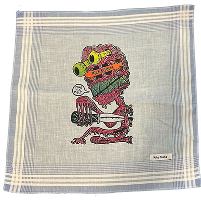 hankie_milkbone400 Mike Diana "Milkbone" Hanky from France 13.5" x 13.5"