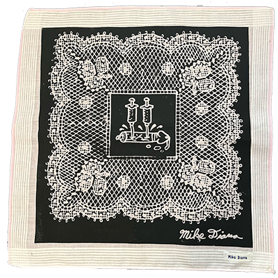 hankie_needledick400 Mike Diana "Needledick" Hanky from France 13.5" x 13.5"