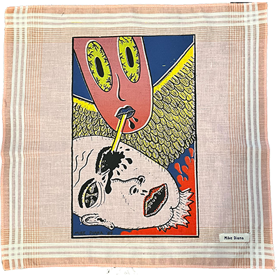 hankie_sip400 Mike Diana "Sip" Hanky from France 13.5" x 13.5"